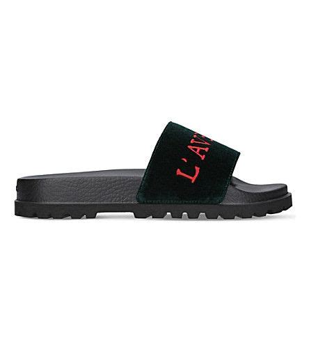 pursuit velvet slides gucci|Gucci slide sandals.